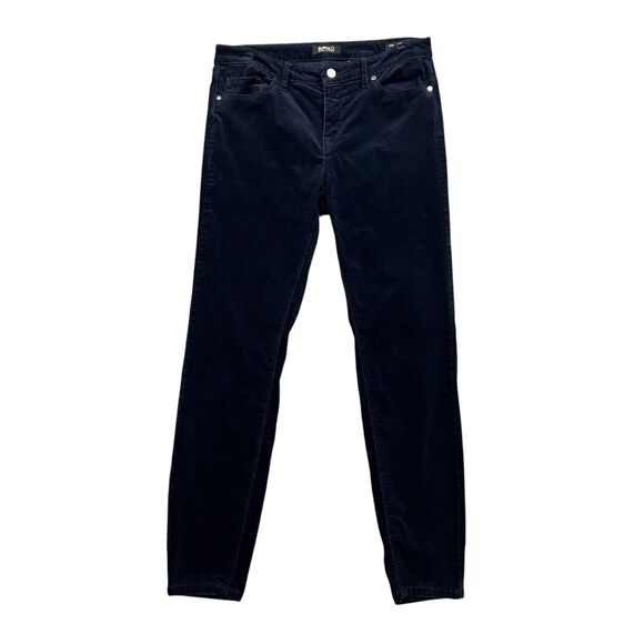 Buffalo David Bitton Pants Women 8/29 Navy Icon Mid Rise Slim Sculpt Cord Skinny - Picture 1 of 12